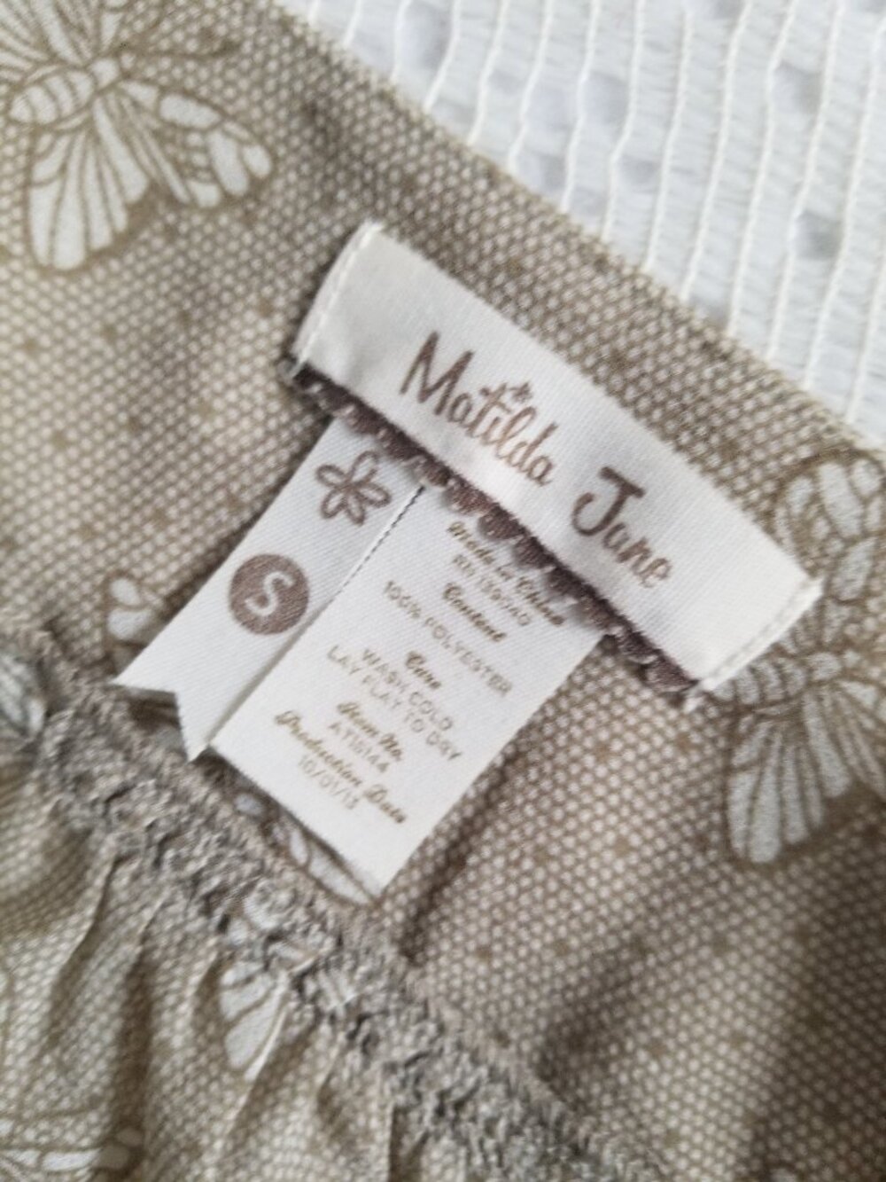 Matilda Jane Sheer Blouse Sleeveless w Butterflies Small - Picture 3 of 4